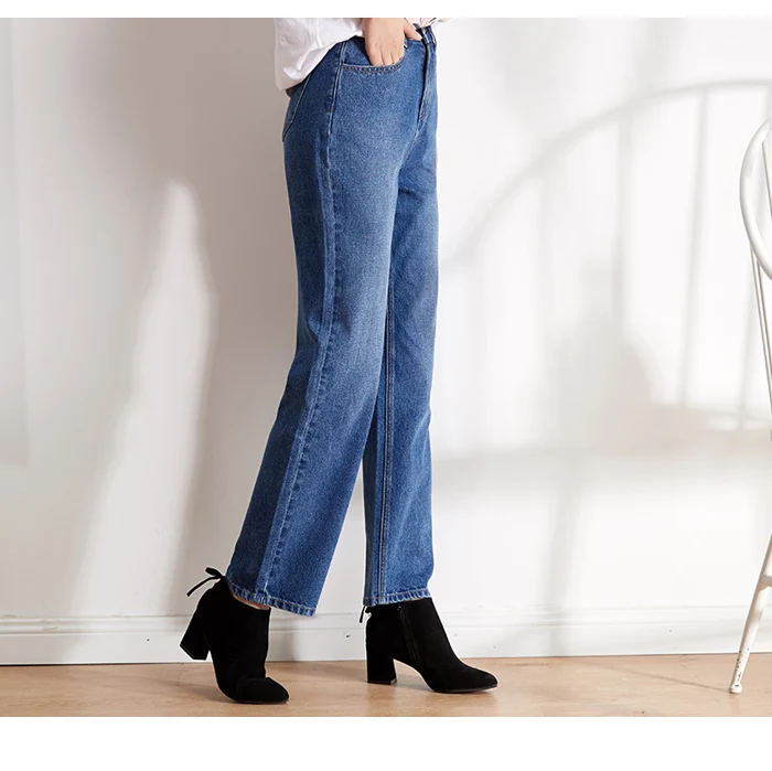 Женские классические джинсы LEIJIJEANS, элегантные свободные неэластичные брюки с высокой посадкой, новая модель 9101 большого размера