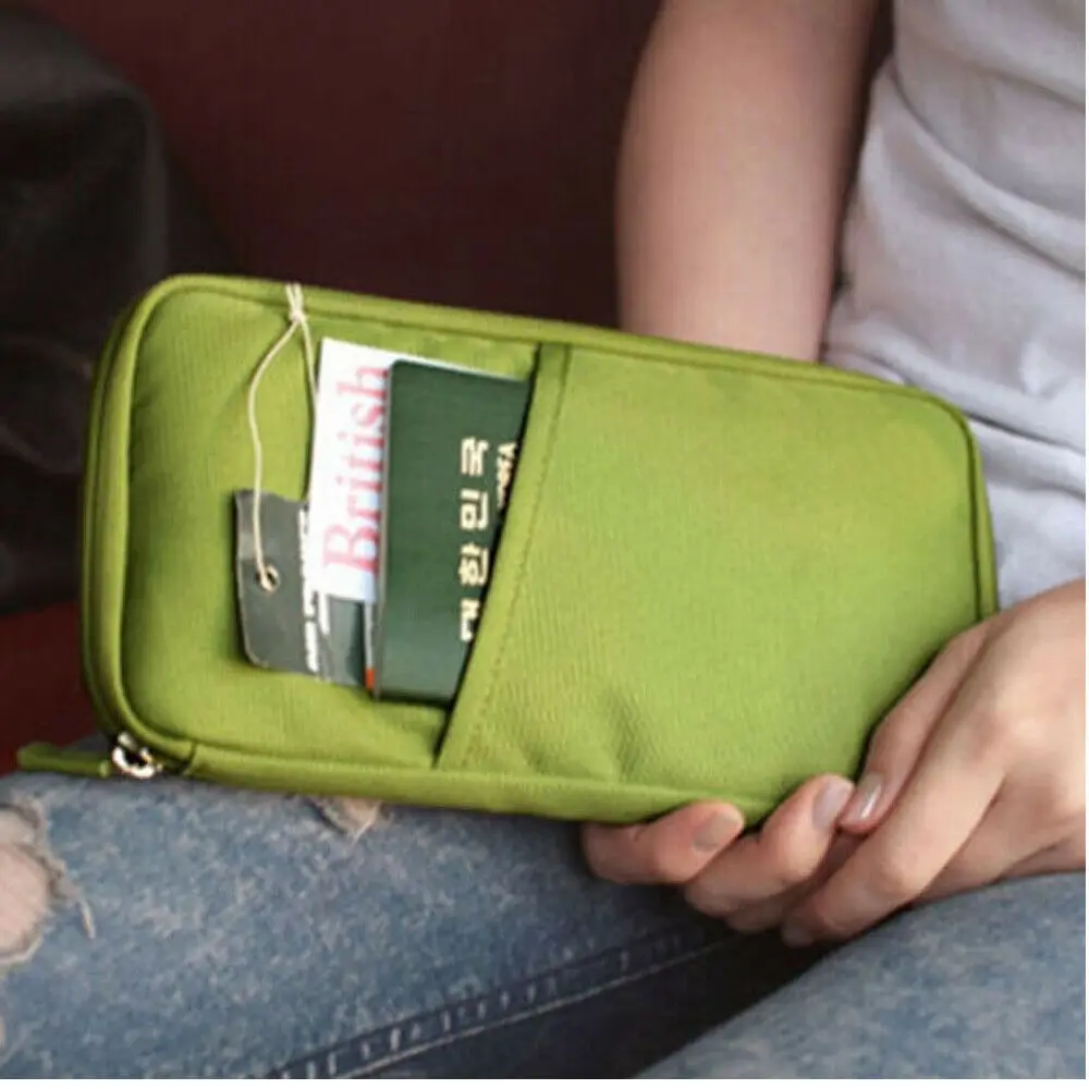 Новый чехол заграничного паспорта кредитных карт ID наличных денег кошелек