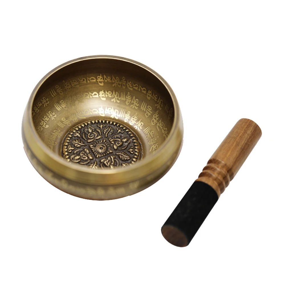 

12cm New Design Nepal Chakra Yoga Singing Bowl Buddhism Brass Tibetan Bowls Buddha Sound Bowl Meditation Bowl Meditation Tool