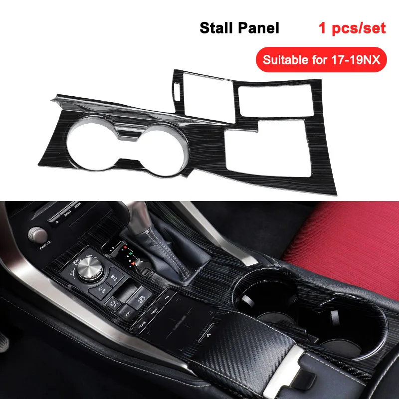 Gear Panel Black QHCP Автомобильная крышка переключения передач стеклоподъемник переключатель наклейка задняя воздушная розетка рамка панель передач внутреннее украшение для Lexus NX - Название цвета: Gear Panel Black