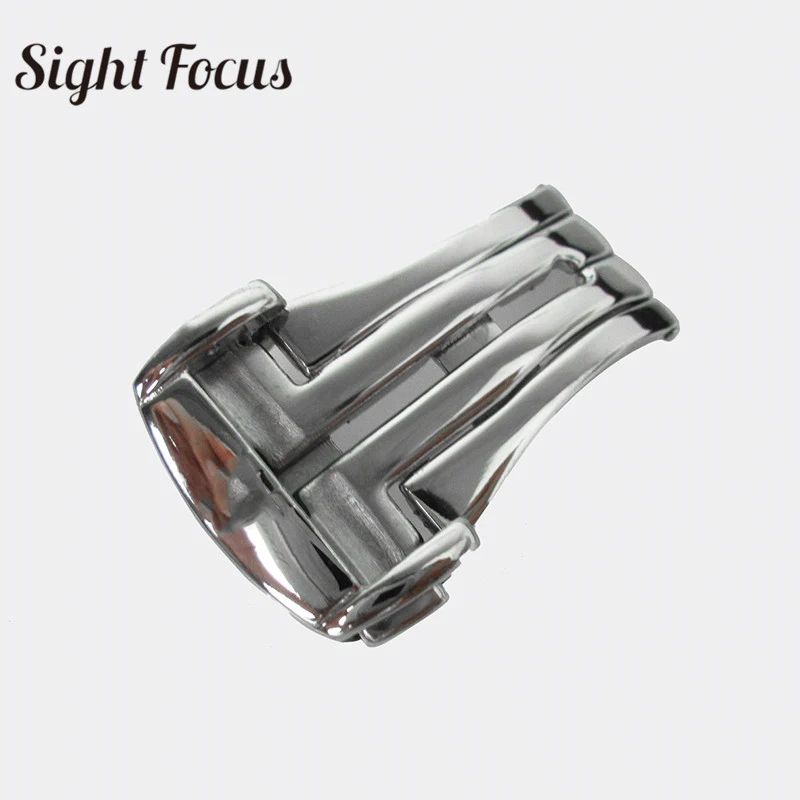 Высококачественная Серебристая раскладная застежка 16 мм 18 20 ремешок для часов