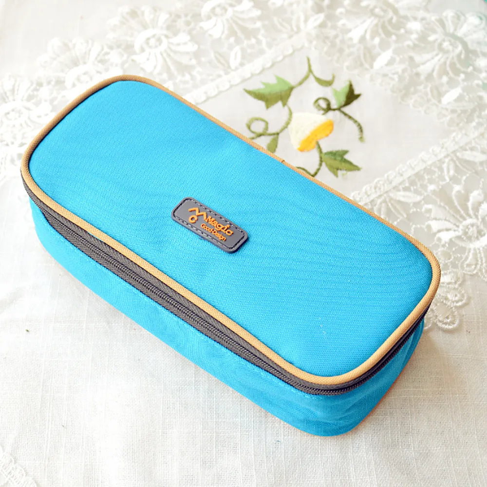 20# Trousse Scolaire большая емкость многофункциональная холщовая пенал сумка-Органайзер для хранения пенал Trousse Scolaire Stylo
