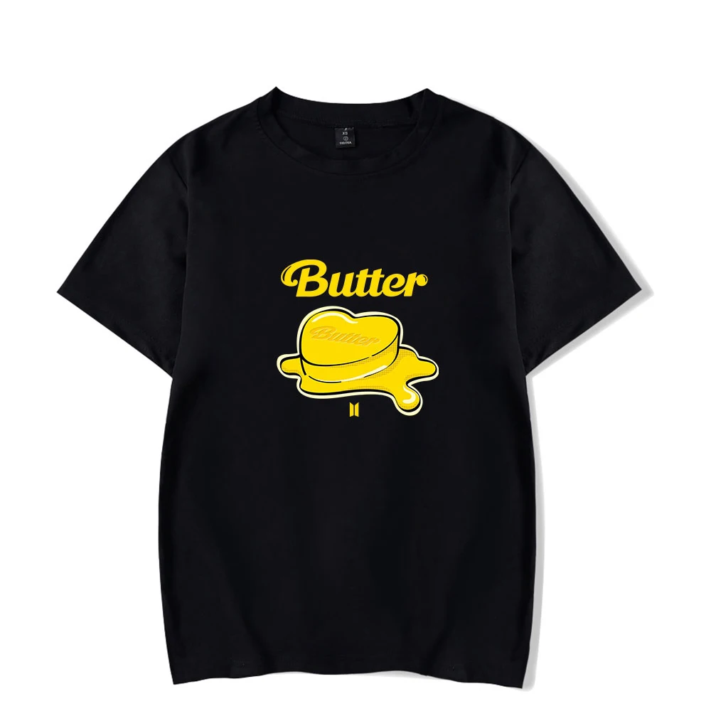 

Album Butter T Shirt Korea Band Music Print Summer Men Women Fashion Oversized T-shirt Kids Boys Clothing Girl Hip Hop Tops Tees