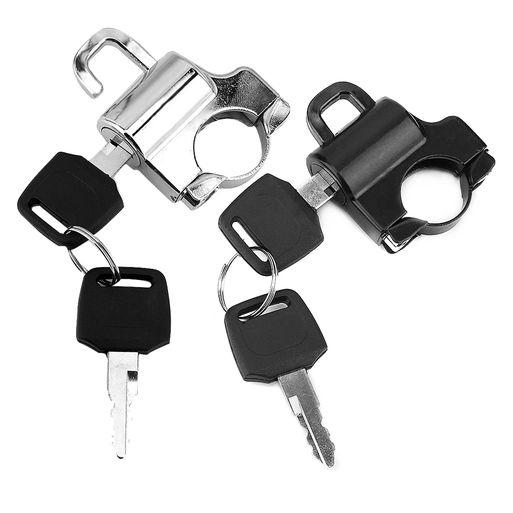 Мотоциклетный Противоугонный замок на шлем черный сплав крепление крючок с 2