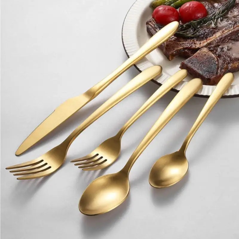 

430 Stainless Steel Cutlery 16pcs/20pcs Cutlery Set Family Party Matte Cutlery Set Christmas Gifts Kitchen Cutlery Accessories