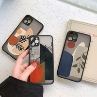 art color abstract geometry phone case for iphone 6s 7 8 plus se 2 13 12 11 pro max x xr xs max hard shockproof back cover coque