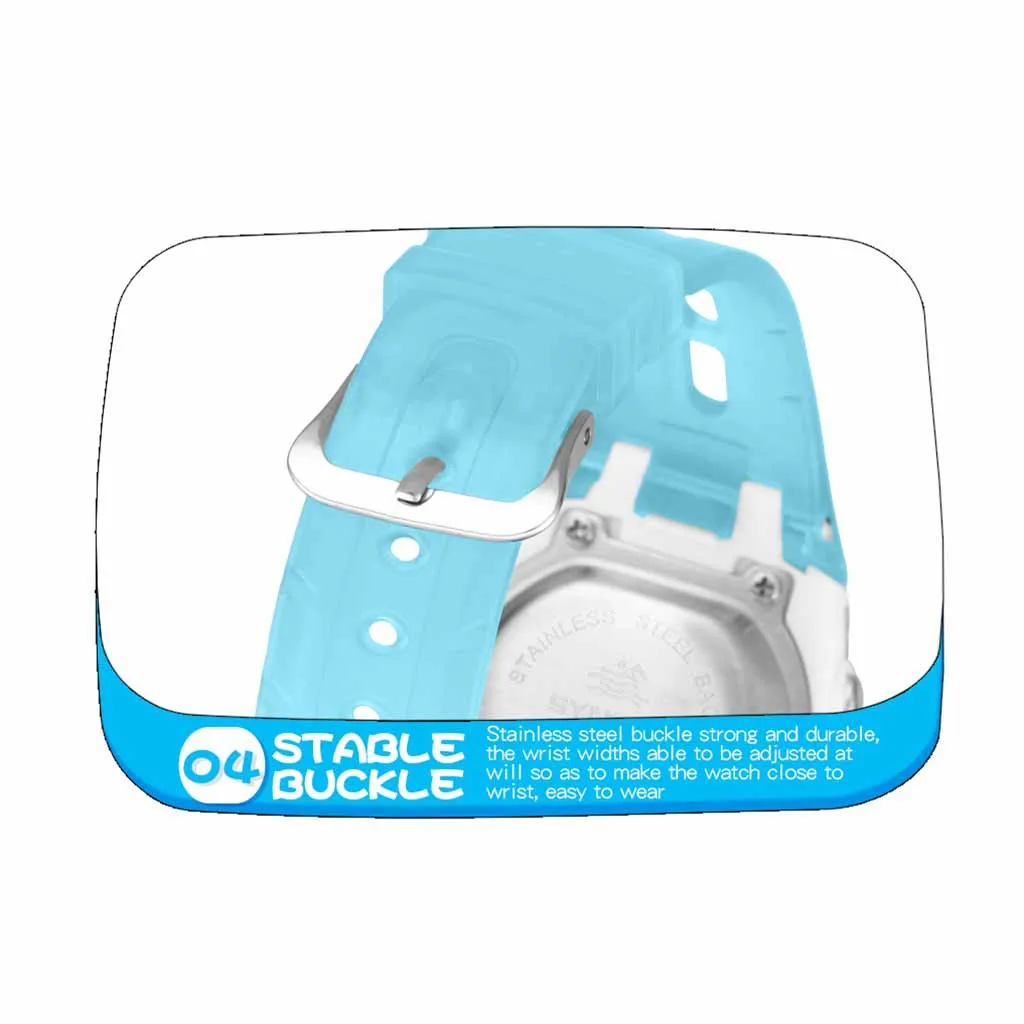 

Children's Luminous Waterproof Sports Watch Waterproof Alarm Clock Alarm Calendar Student Sport Electronic Watch 5*