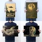 Винтажный постер из крафт-бумаги в стиле ретро с изображением звезды космонавта с колы Поймай мечты, украшение для дома, картина, наклейка на стену