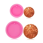 Инструмент для изготовления ювелирных изделий, блестящие круглые подвески для брелоков сделай сам, глиняные силиконовые формы для украшения тортов