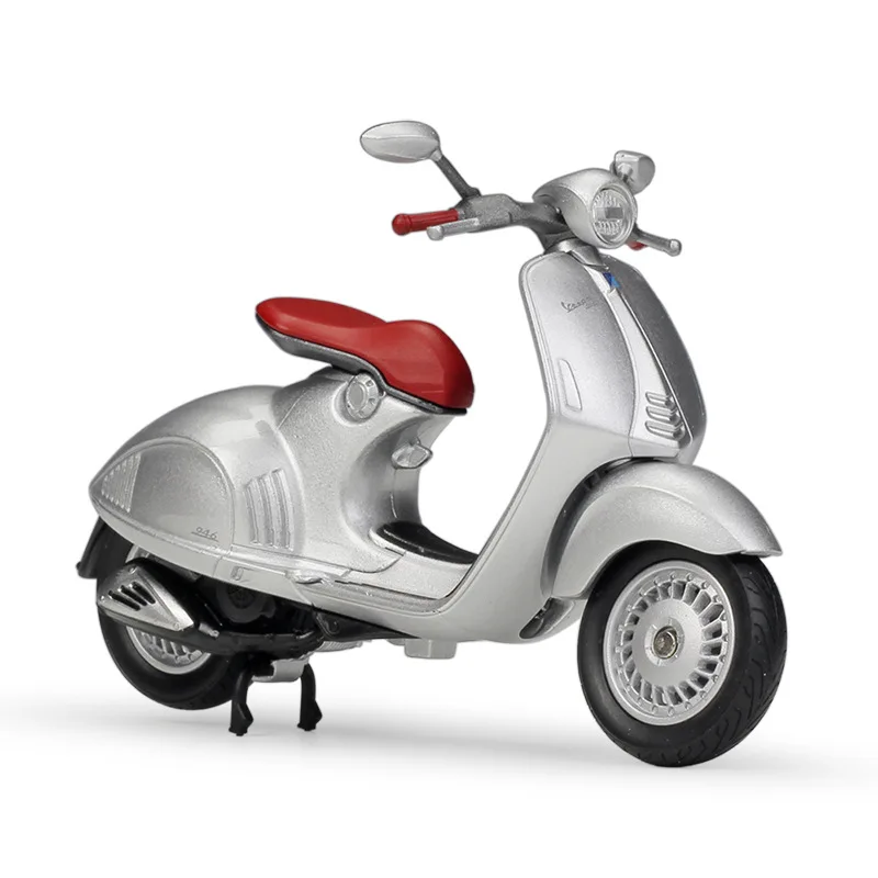 

1:18 WELLY мотоцикл 1953 Vespa 125cc, металлическая модель, игрушки для детей, подарок на день рождения, коллекция игрушек