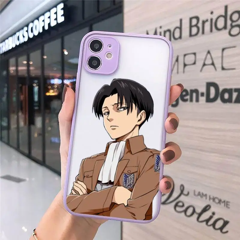 

Attack On Titan Anime Japanese Phone Case Matte For iPhone 12 Mini 11 Pro XR XS Max 7 8 Plus X Hard PC Back Cover