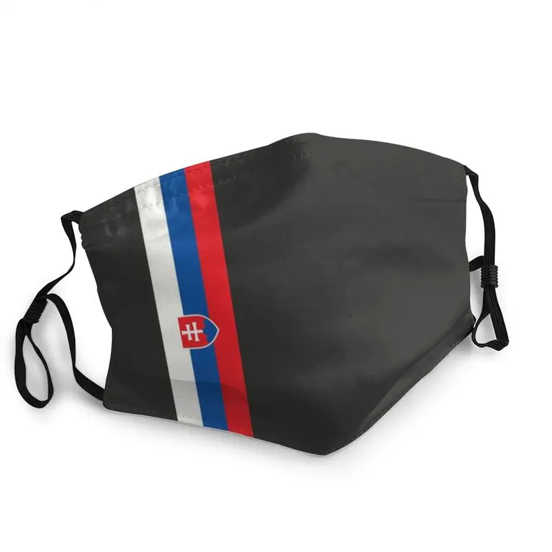 

Словакия полосатый флаг дышащая маска для лица унисекс маска для взрослых защита от пыли респиратор Маска для рта