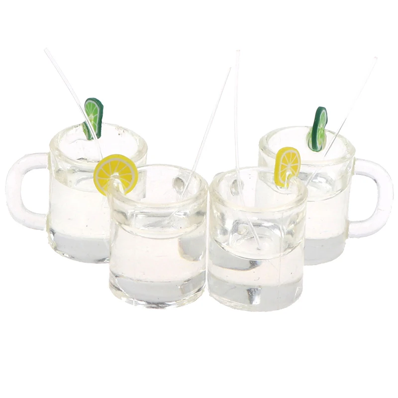 Новинка 1:12 полимерный кукольный домик мини лимон чашка для воды миниатюрный