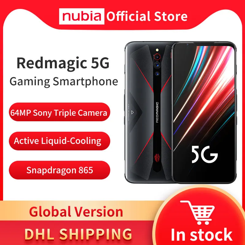 Глобальная версия Nubia красный Магия 5G мобильного телефона 6 65 дюйма Snapdragon 865 NFC