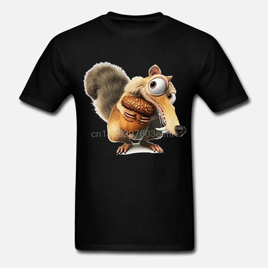 Funny Men t shirt white t-shirt tshirts Black tee Ice Age Scrat Fashion T-Shirt(1) | Мужская одежда