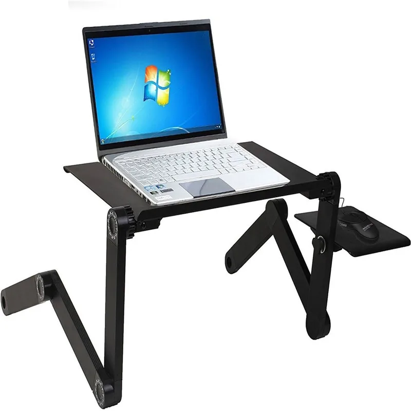 Регулируемый столик K-STAR для ноутбука, компьютера, складной компьютерный стол, вентилируемый подъемный кронштейн, поднос, столик для кроват...