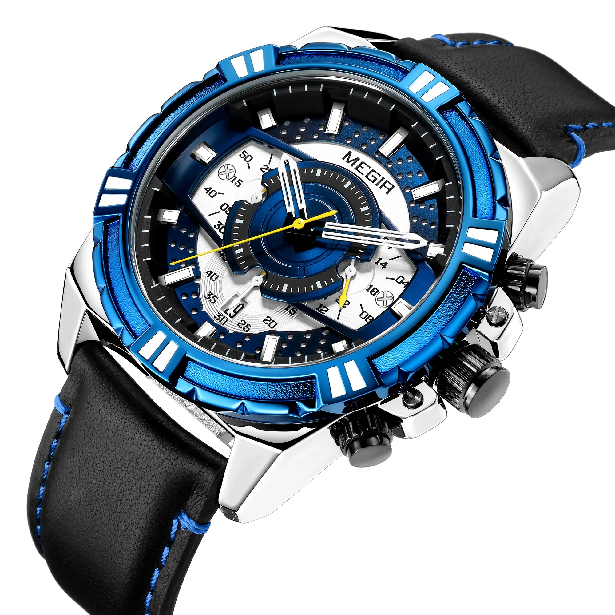 Часы MEGIR Мужские кварцевые с хронографом, роскошные брендовые водонепроницаемые спортивные в стиле милитари, с датой от AliExpress WW