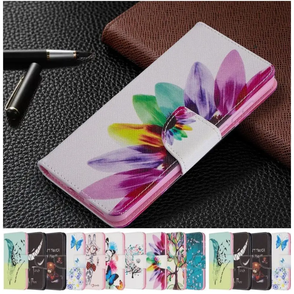 Чехол книжка Life Tree Bear для телефона Samsung Galaxy S20 Ultra S10 Plus Note 10 Pro J730 J530 J330 J6 J4 кожаный