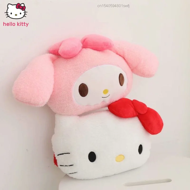 

Hello Kitty Car Seat Head Kuromied Cinnamorolled Plush Cartoon Car Seat Headrest Chair Neck Pillow Cushion Decoration Gift