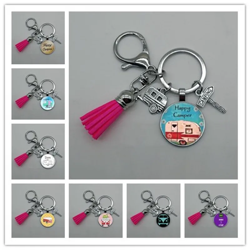 Счастливый Кемпинг милый автомобиль путешествие я лагерь Кемпер дорожный знак