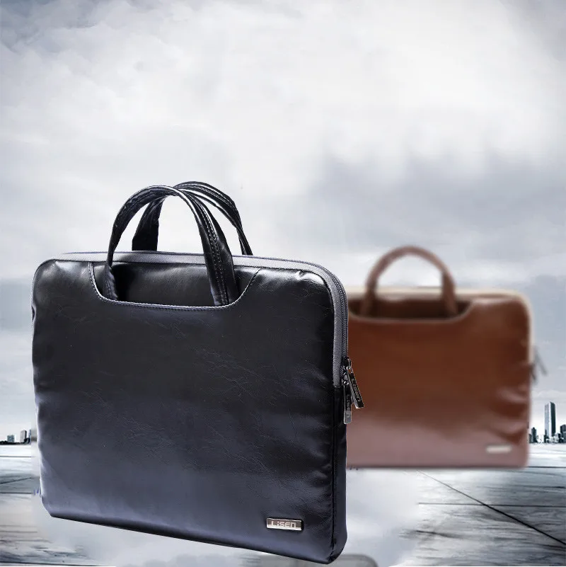 Portable Shockproof Briefcase Laptop Bag  Men's Women's Shoulder Tote Crossbody Travel Office Business Documents Storage Pouch