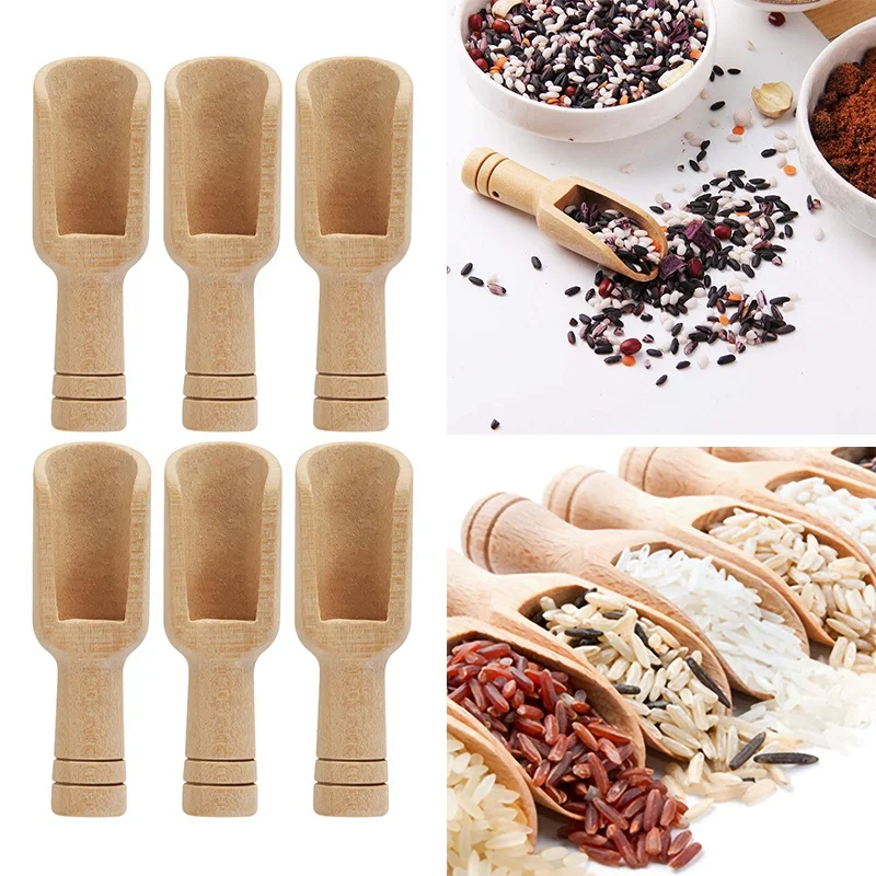 

Деревянная ложка для чая, мини-ложка для соли для ванны, ложка для стирального порошка, набор ложек, детская ложка