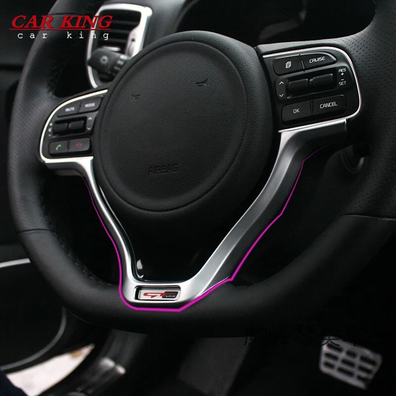 Для Kia Optima K5 2016 2017 2018 украшение на руль автомобиля накладки из АБС-пластика