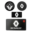 Стильная наклейка с логотипом автомобиля, автомобильная Силиконовая Водонепроницаемая подставка, нескользящий коврик, коврик для Renault Duster, Megane 2, Logan, Megane 3, Clio, автостайлинг