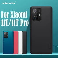 for xiaomi 11t 11t pro case genuine nillkin case gift phone holder frosted shield hard pc back cover for xiaomi mi 11t pro