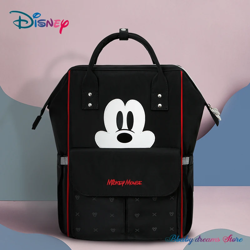 Disney Nappy Backpack Bag Mummy Large Capacity Bag Mom Baby Multi-function Waterproof Outdoor Travel Diaper Bags For Baby Care