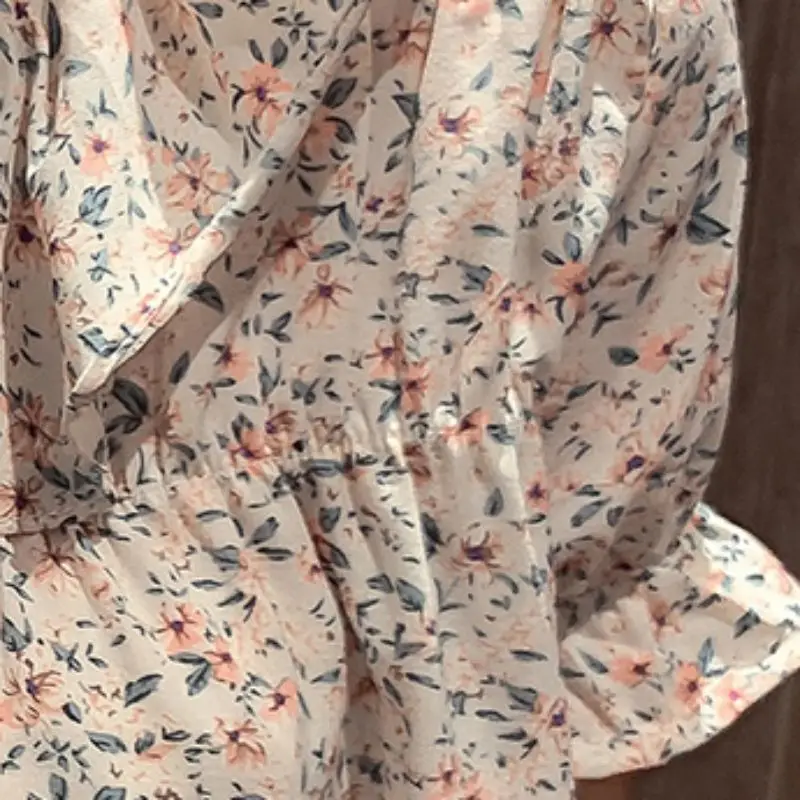 

Summer New Blouse Small Fresh Fashion Short-sleeved Shirt Ladies Floral Chiffon Shirts 2020