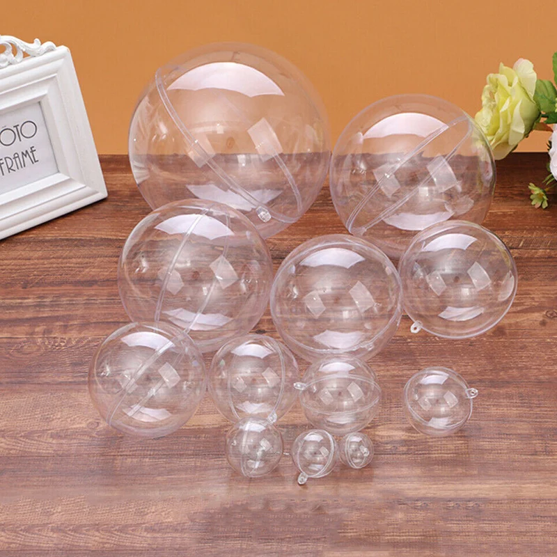 5 шт. прозрачные пластиковые рождественские шары|Декоративные шары| |