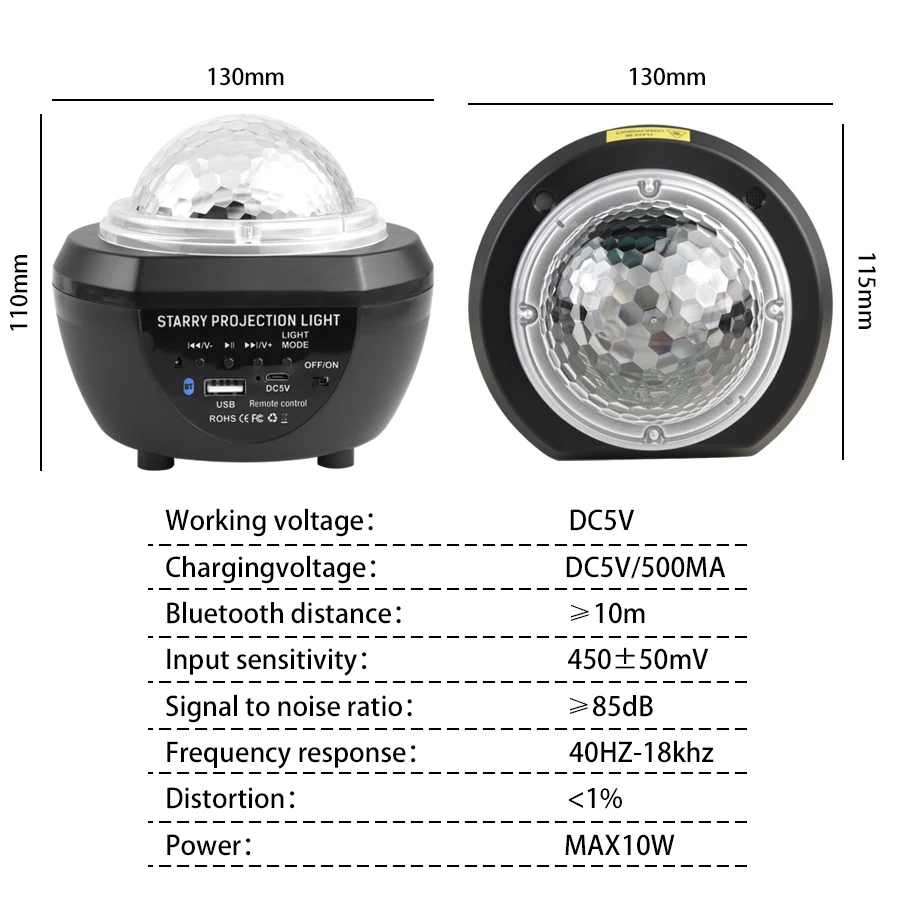 

USB Starry Projector LED Interior lighting Ocean Wave LED Projector Light Small Lamp Bedroom Wall Decoration Night Lights Kids