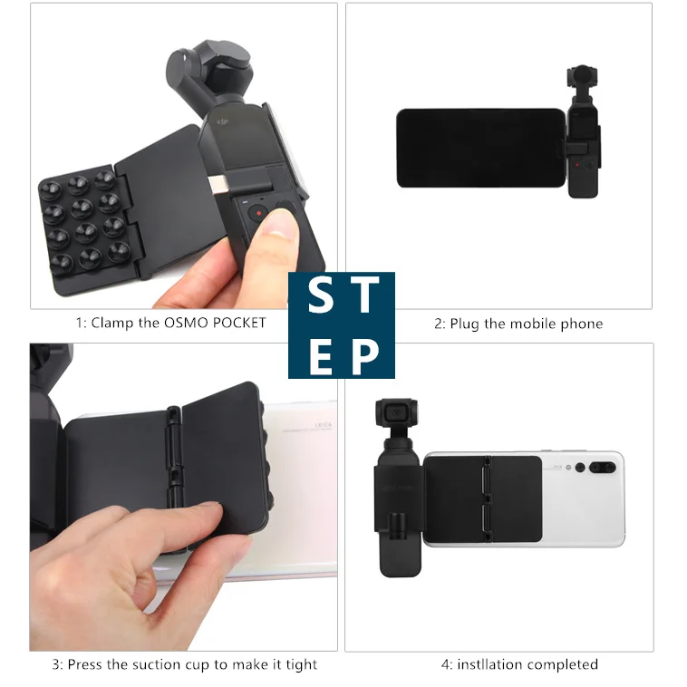 

Expansion Fixing Mobile Phone Holder Folding Suction Bracket For DJI Osmo Pocket
