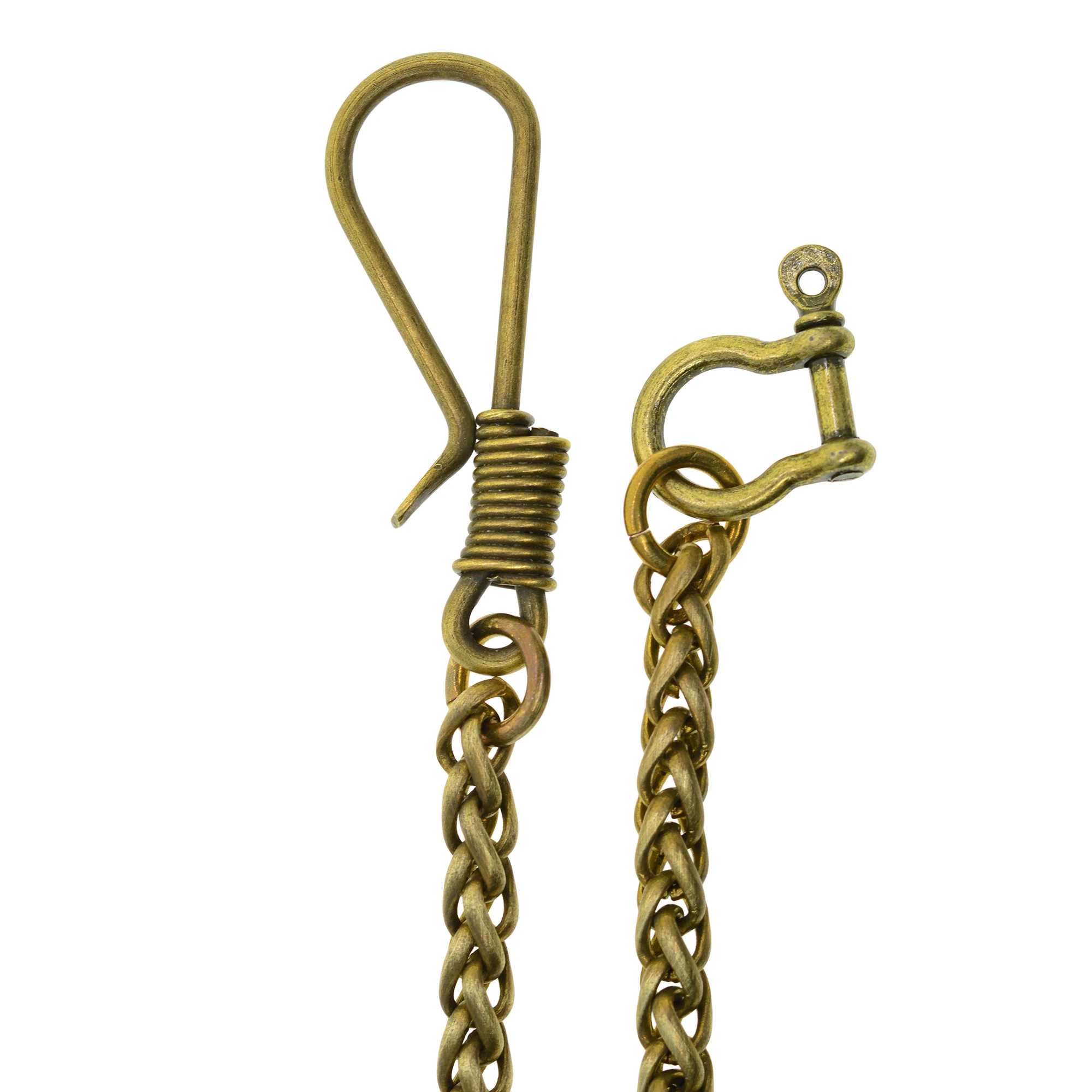 Антикварная металлическая цепочка для бумажника 8 мм латунная в виде змеи