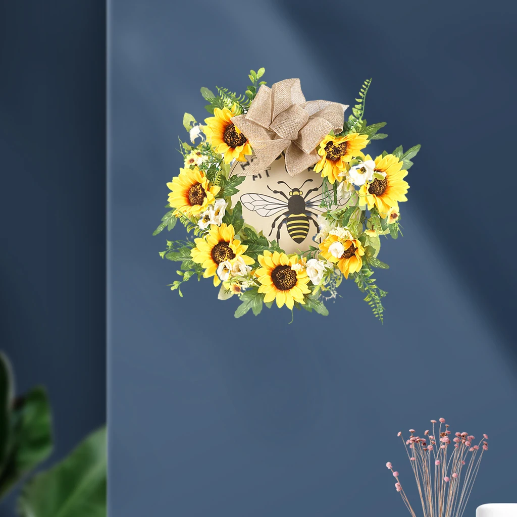 

Round Artificial Wreath Spring Summer Wreath s Home Party Window Wall Decor Gifts