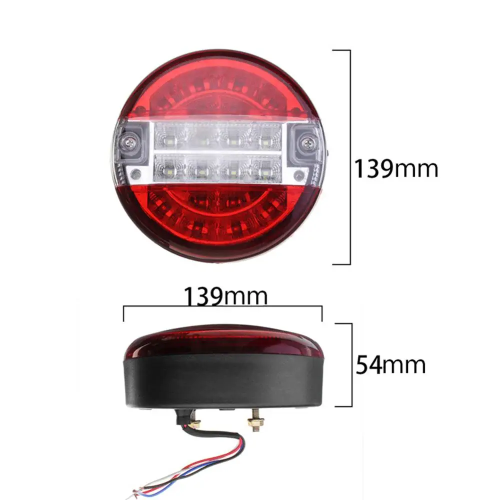 1Pc 20LED Truck Tail Light Rear Brake Stop Turn Signal Lamp Round Hamburger Bulb Fit Car Lorry Van Trailer 12V-24V | Автомобили и
