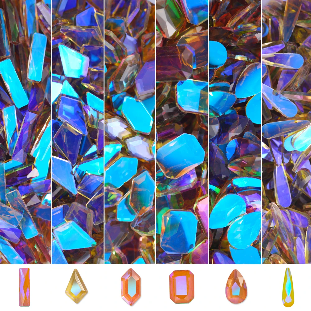 

50 шт., стразы для дизайна ногтей