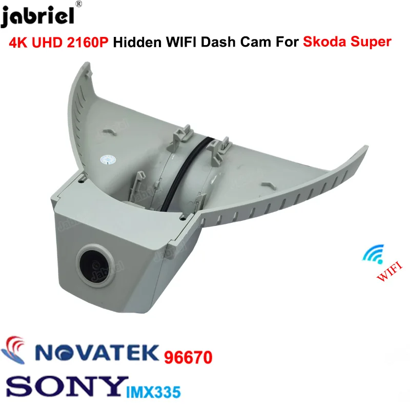 

4K 2160P Hidden Wifi Car Dvr Dash Cam Camera 24H Dual Lens Cameras Video Recorder For Skoda Superb 2018 2019 2020 2021 2022