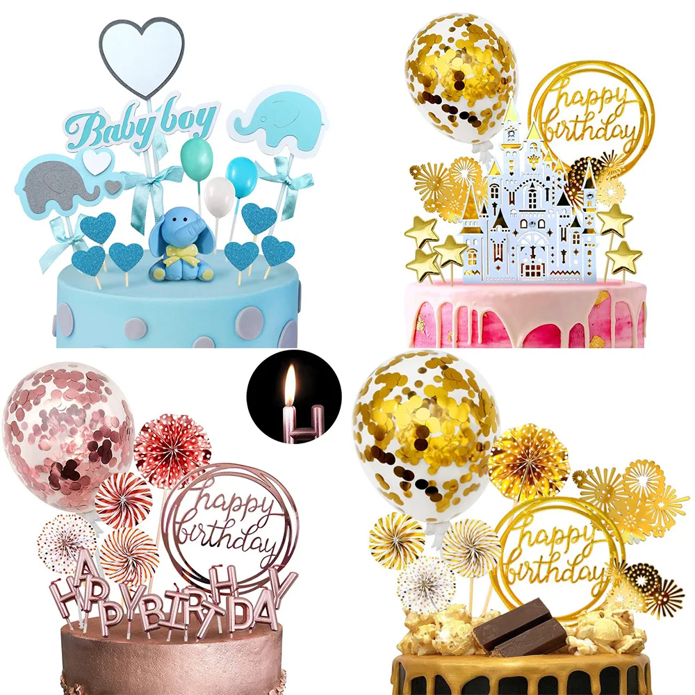 

Birthday cake decoration happy birthday hats