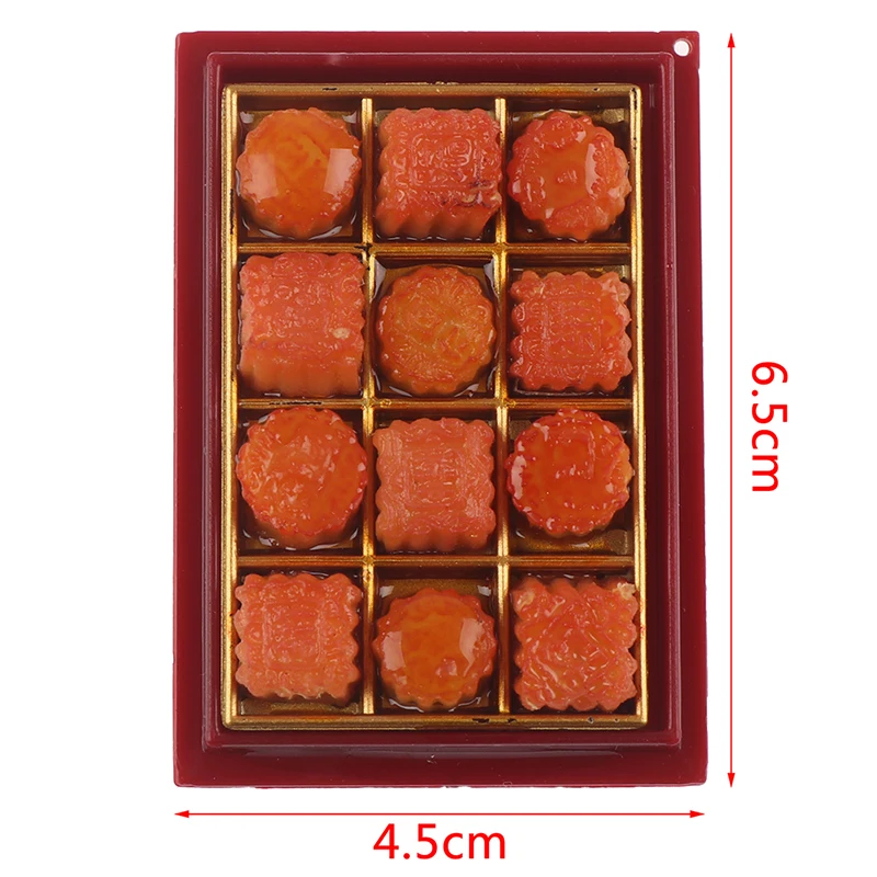 

1Set 1/6 Scale Mini Moon Cake Chocolate Model Kitchen Food Toy Dollhouse Miniature for Doll House Accessories