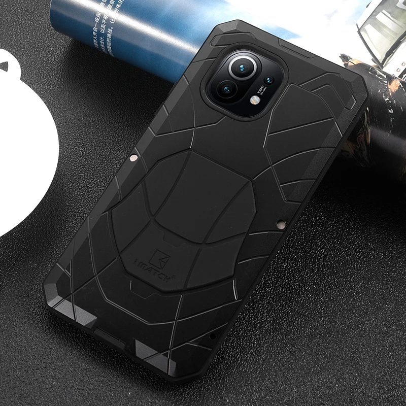 

IMATCH Aluminum Metal Silicone Shockproof Case Cover For Xiaomi Mi 11 ultra 11 Pro Redmi K40 PRO K40 Dirt Shock Proof Cover Case