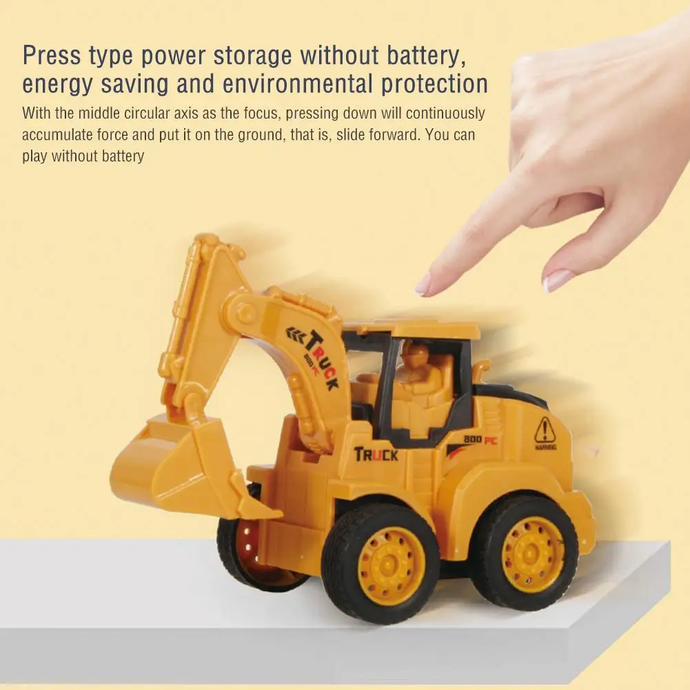 

2021 New Press Power Inertia Excavator Toy Bulldozer Engineering Boy Children Car Baby Back Gift Pull Toy Model Vehicles G4d3