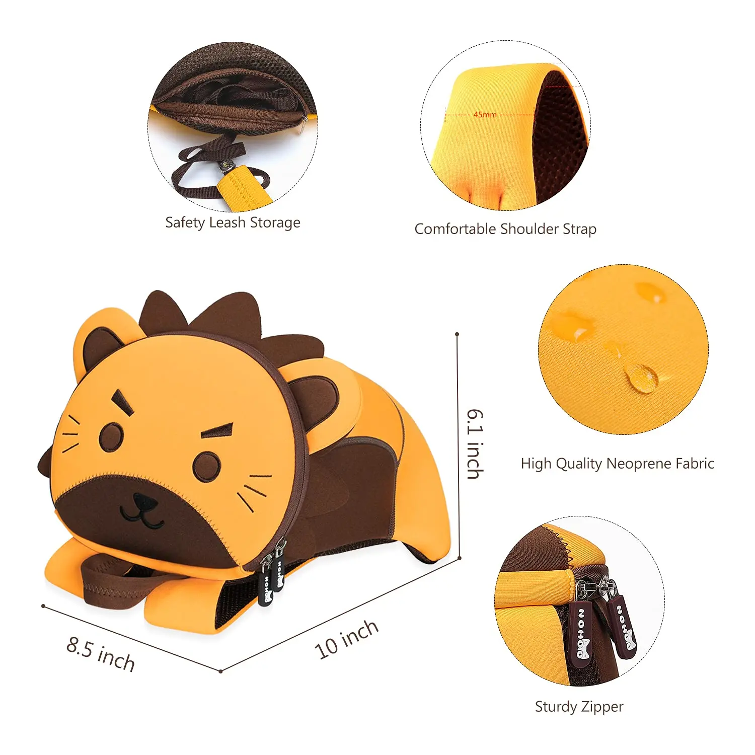 NOHOO Kids Backpacks with Safety Leash 3D Cartoon Animal Children School Bags Anti-lost Toddler Preschool for Boys Girls