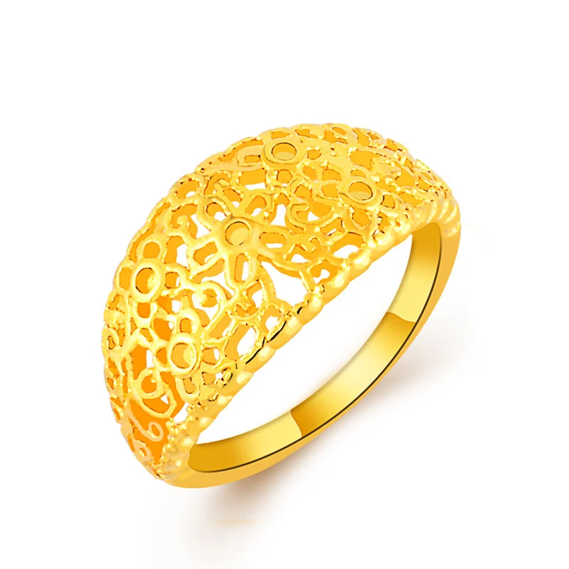 Новинка 2018 кольца на палец из желтого золота Коктейльные для женщин ювелирные