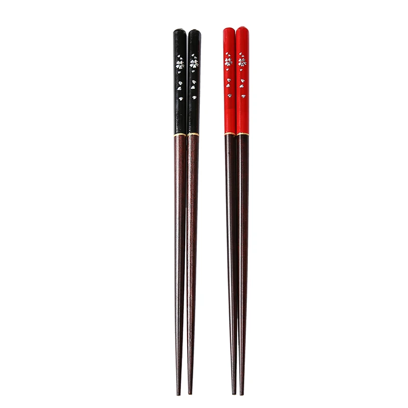 

1 Pair Sakura Chopsticks Wooden Cute Korean Food Sushi Japan Sticks Wood Beautiful Tableware Cherry Blossom Kitchen Gadget Sets