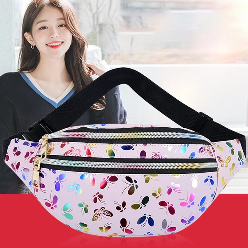 

Double Zipper Waist Bag Colorful Ladies Mobile Phone Waist Bag Multifunctional Water Repellent Messenger Bag Best Sale-WT