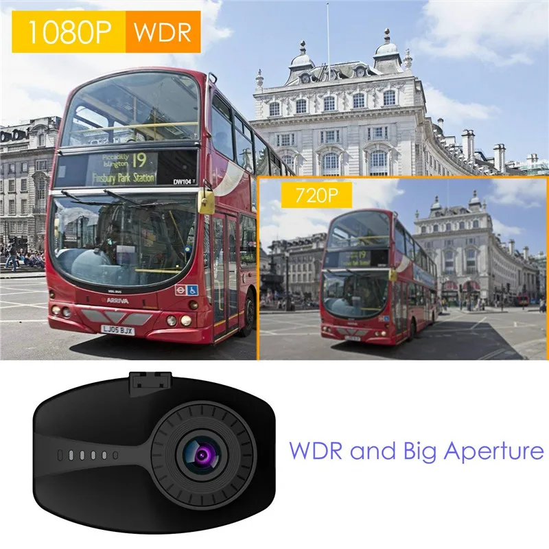 Ainhyzic ADC320 FHD 1080P Автомобильный видеорегистратор с g-сенсором супер ночного видения