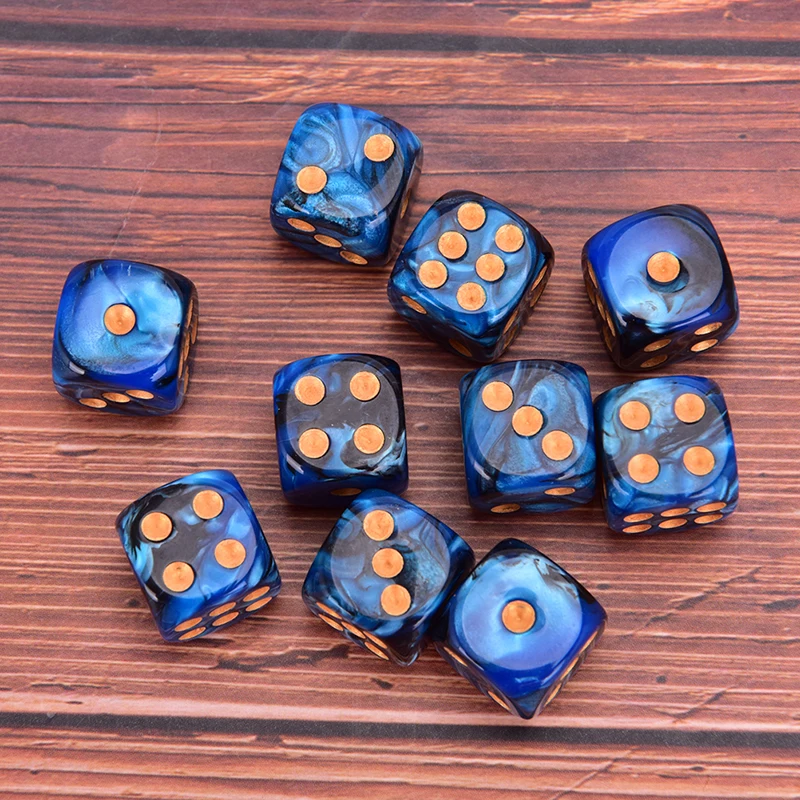 

10pcs/set Round Corner Dice 6 Sided 16mm Dice Playing Table Bar Games