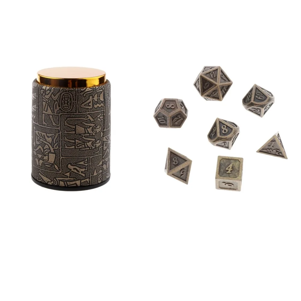 MagiDeal, 7 штук, многогранные кости для подземелий и драконов, D20, D12, D10, D8, D6, D4, настольные игры+ вечерние кубики